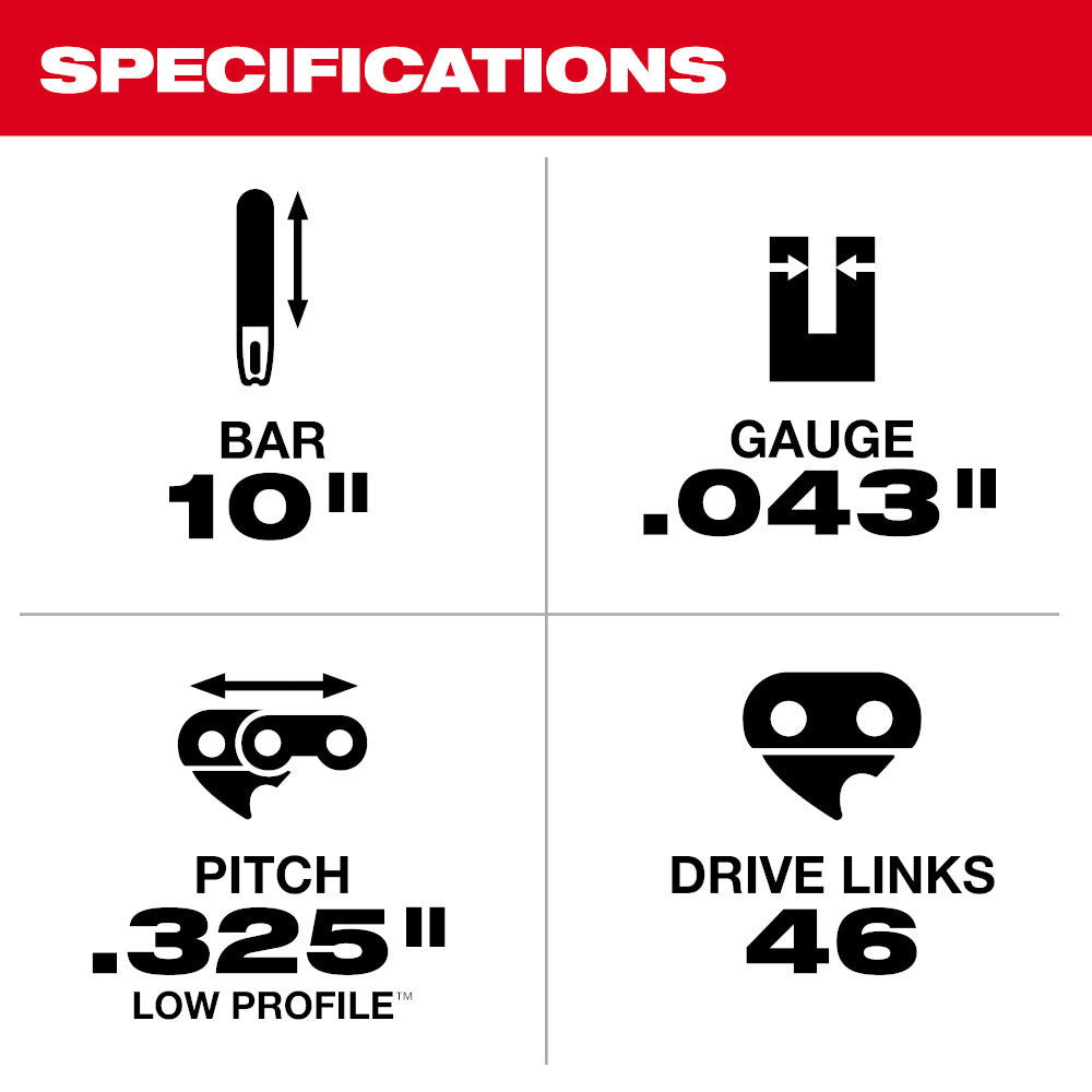 Milwaukee 49-16-2759 - 10" Telescoping Pole Saw Chain