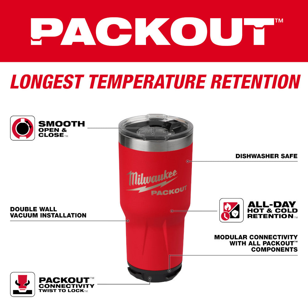 Milwaukee 48-22-8393B - PACKOUT™ 30oz Tumbler - Black