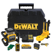 DEWALT DCLE35121GE1F 20V MAX XR Green Rotary Laser Framer Kit - kit contents with case