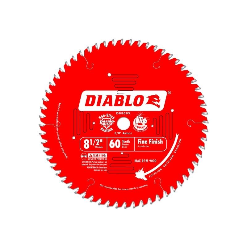 Diablo D0860X - Diablo D0860X 8-1/4in x 60T Fine Finish Circular Saw Blade (View 3)