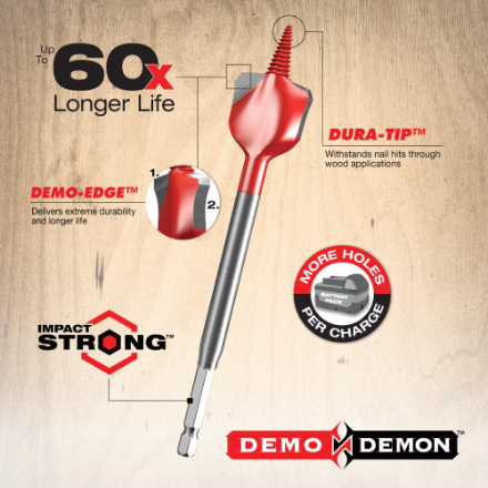 DIABLO DSPD4040  -  7/8" DEMODEMON SPADE BIT