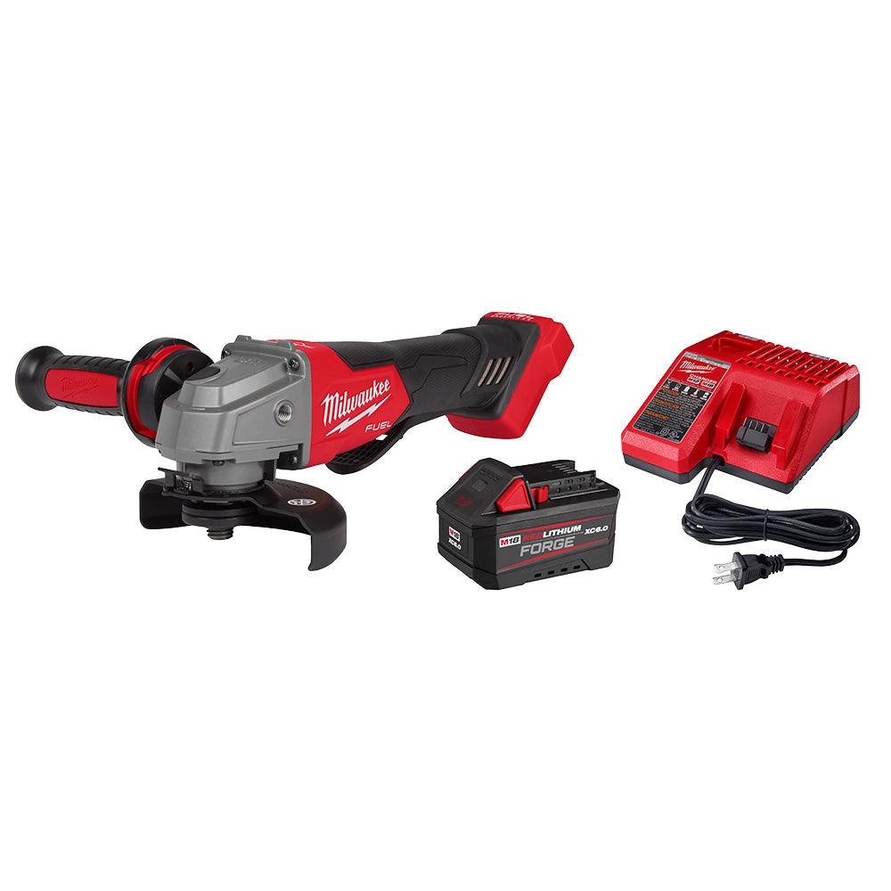 Milwaukee 2880-21F - Meuleuse M18 FUEL™ 5" avec kit REDLITHIUM™ Forge™ XC6.0