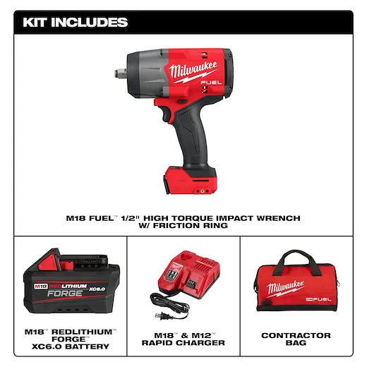 Milwaukee 2967-21F - M18 FUEL™ 1/2" High Torque Impact wrench With Forge 6AH Battery