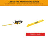 DEWALT DCHT821B (20V MAX 22" Cordless Hedge Trimmer) + FREE DCZHT800 Hedge Sweep Accessory ($37.49 Value)
