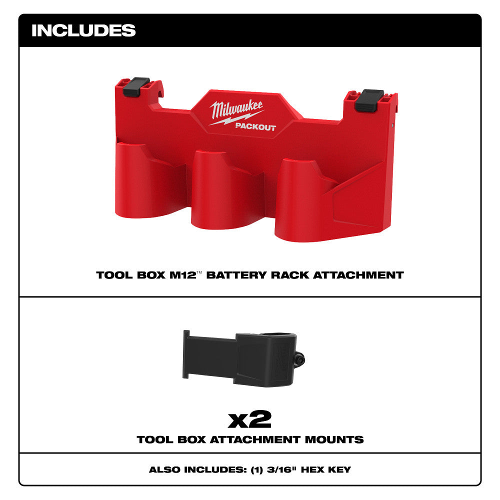 PACKOUT™ Tool Box M18™ Battery Rack Attachment