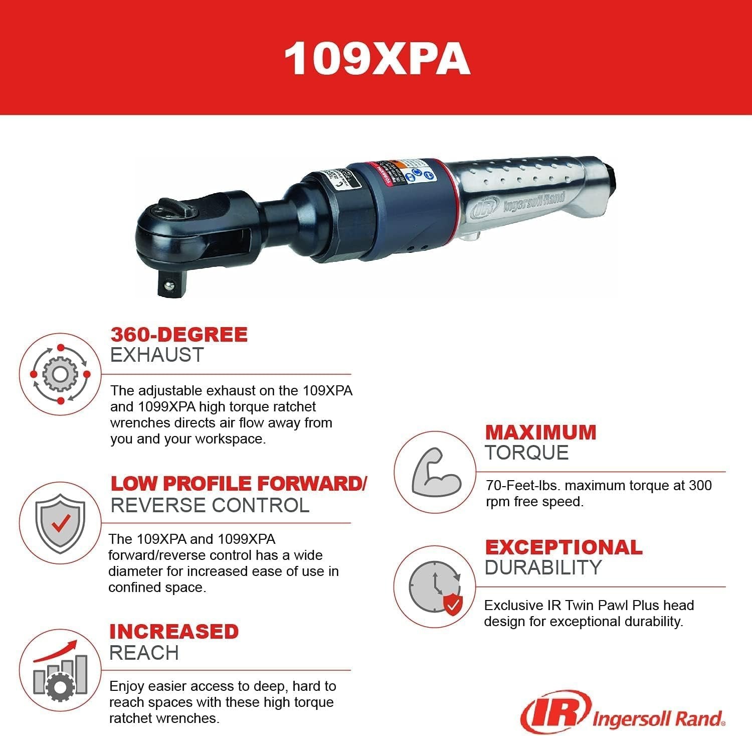 Ingersoll-Rand 109XPA 3/8-inch Air Ratchet Wrench INGERSOLL RAND