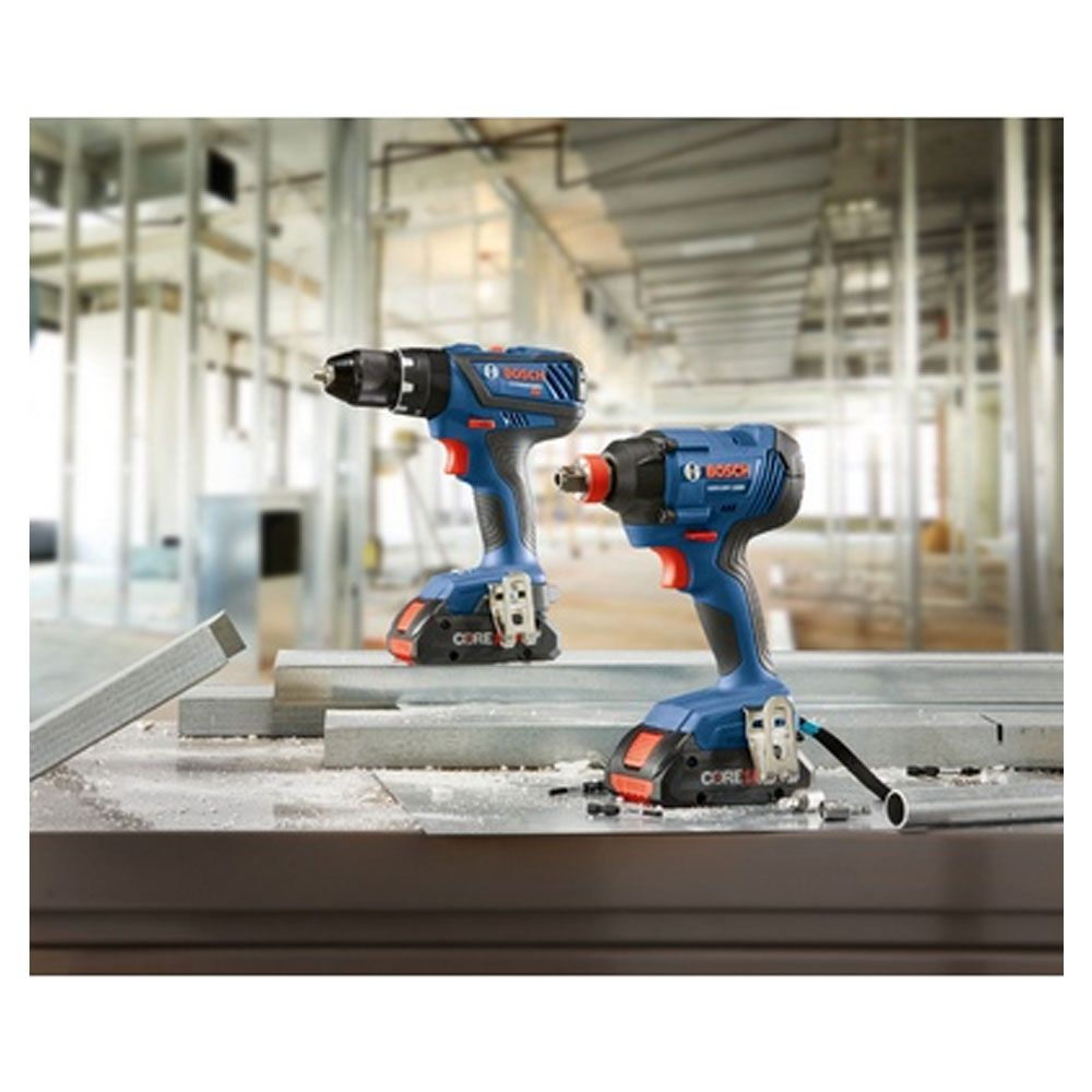 Bosch GXL18V-239B25 - Ensemble perceuse-visseuse compacte à percussion et marteau perforateur 18 V