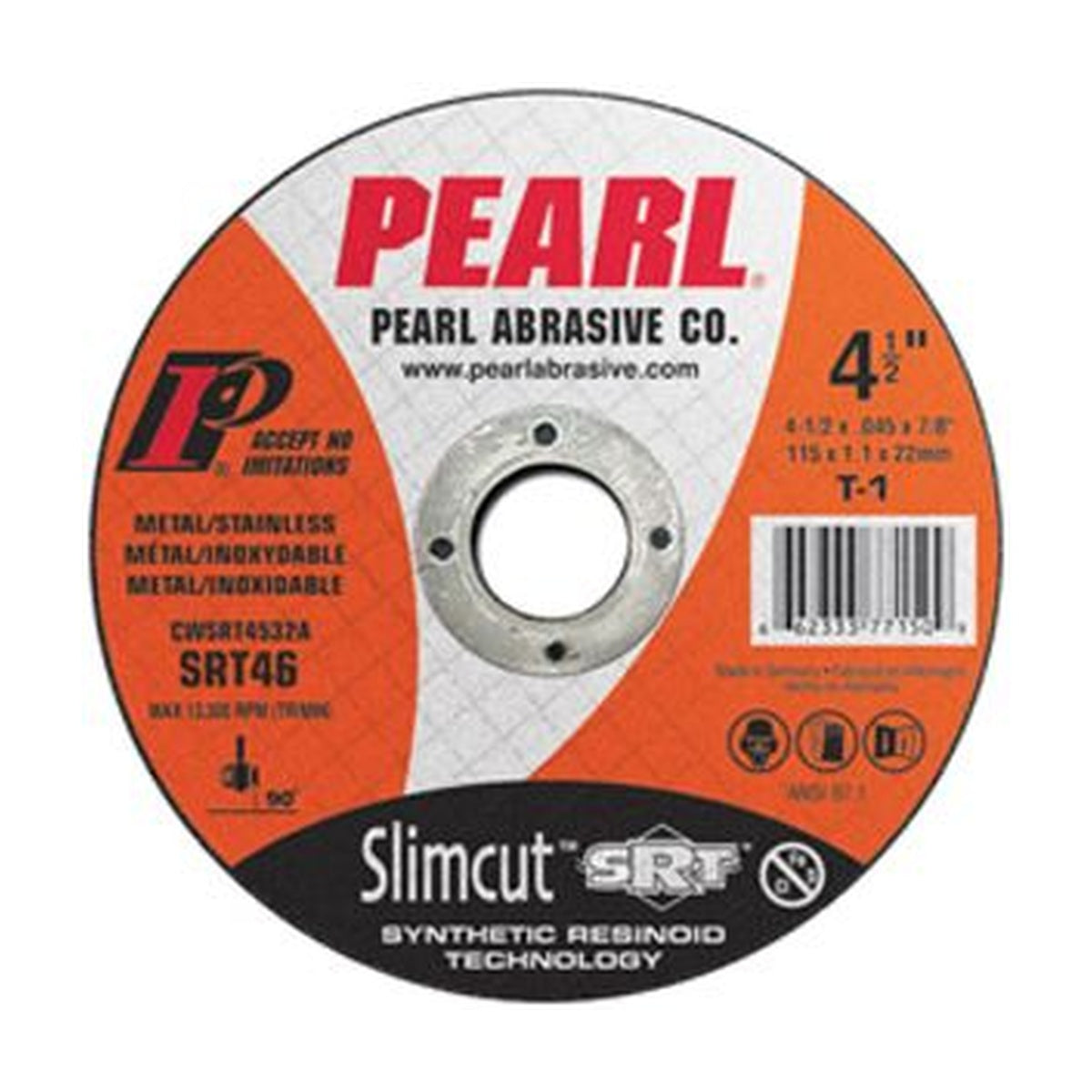 PEARL CWSRT0532A - 5 X .045 X 7/8 Pearl Slimcut Srt Thin Cut-off Wheels, Type 1