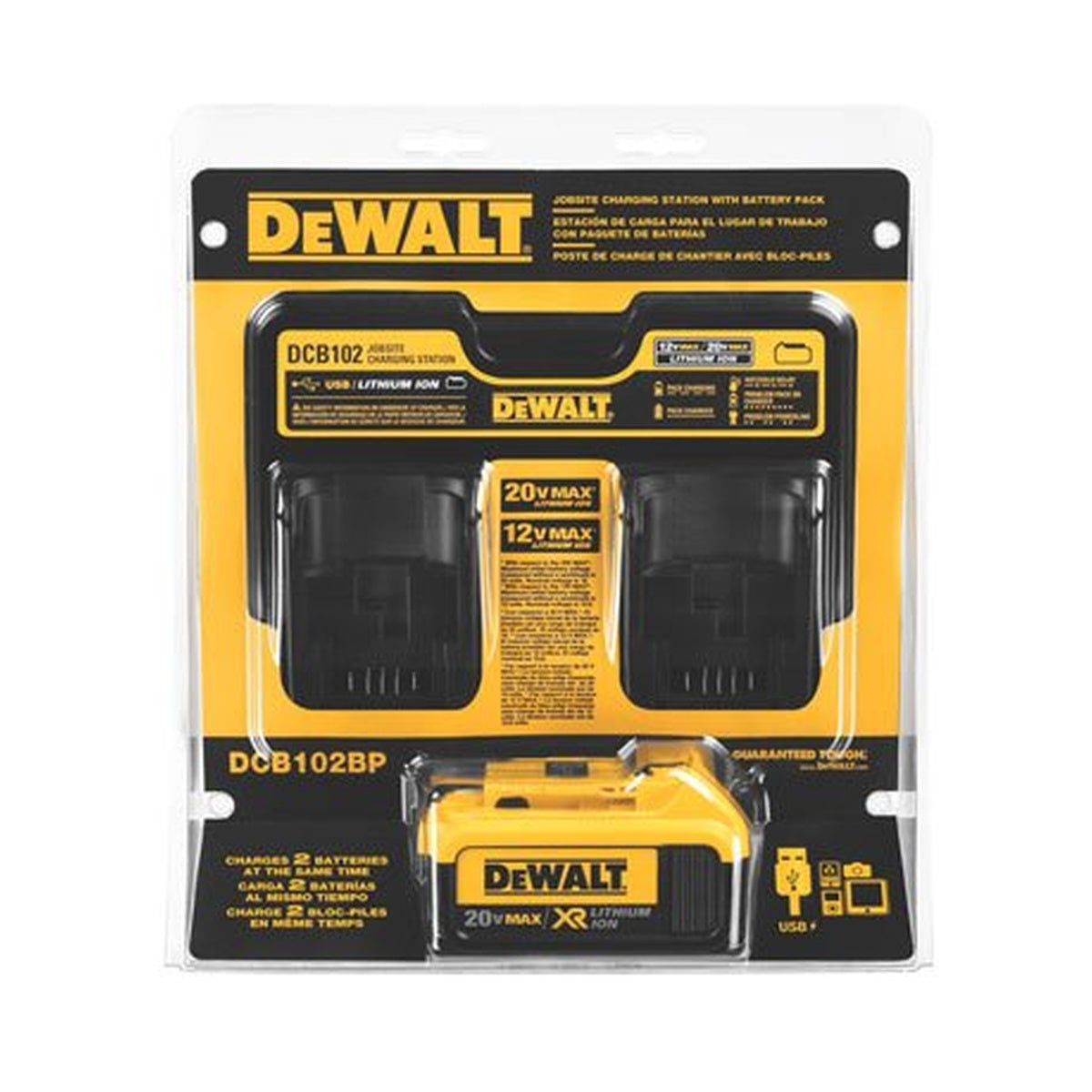 DEWALT DCB102 12V Jobsite Charging Station