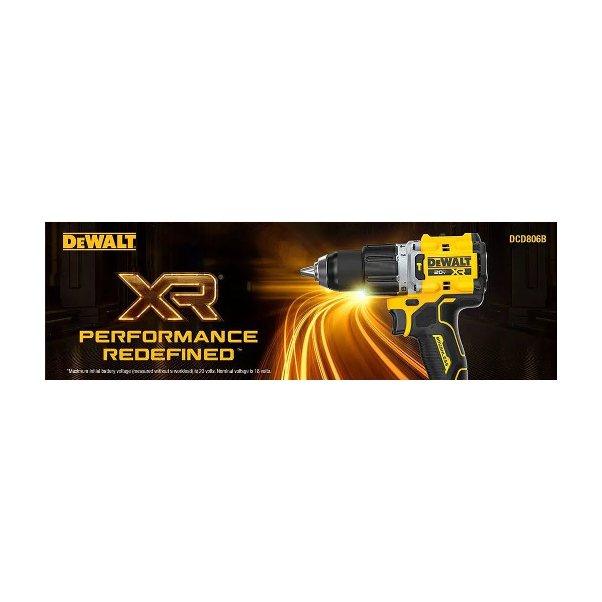 DEWALT DCD806B – DEWALT 20V MAX* XR® Brushless Cordless 1/2 in. Hammer Drill (Tool Only)