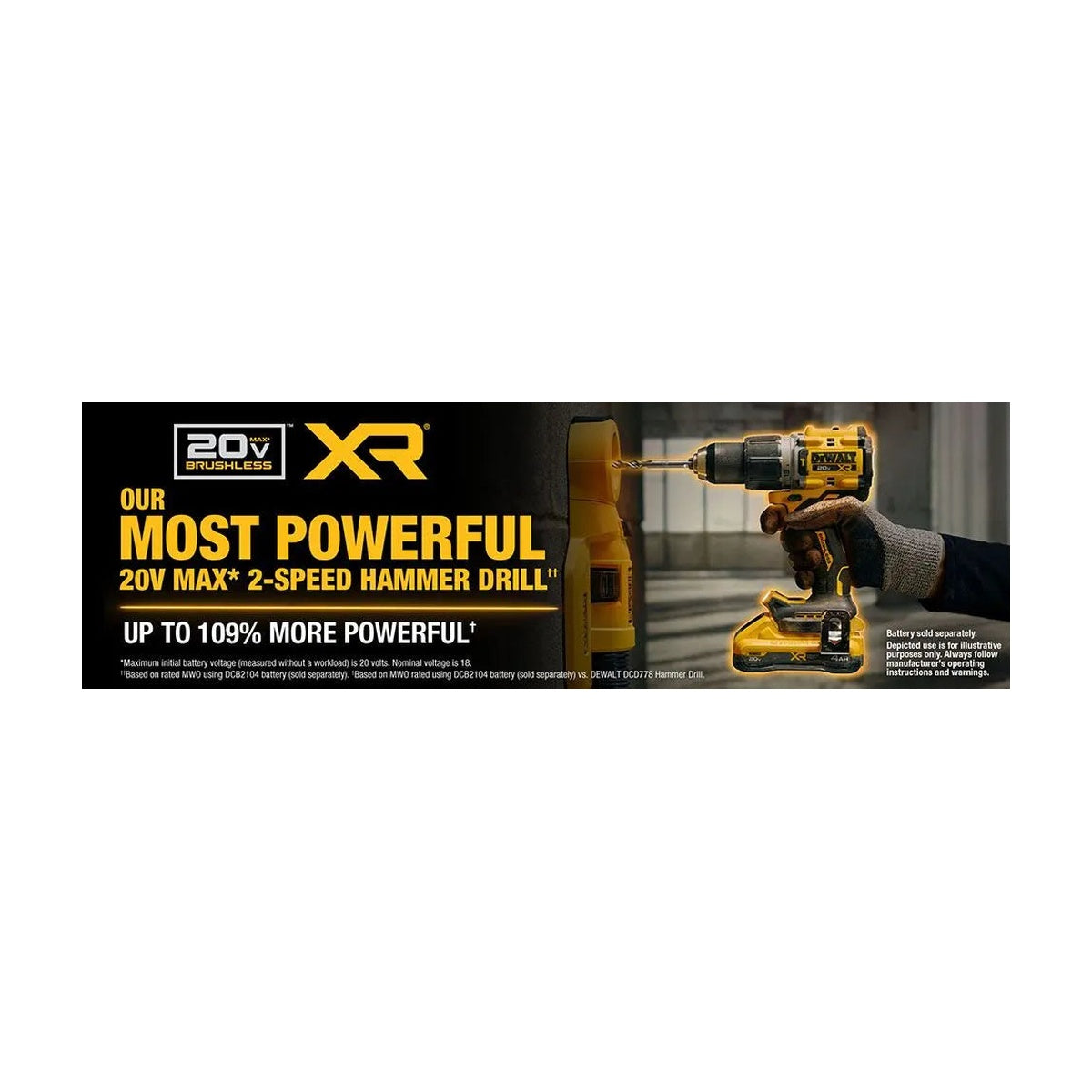 DEWALT DCD806B – DEWALT 20V MAX* XR® Brushless Cordless 1/2 in. Hammer Drill (Tool Only)