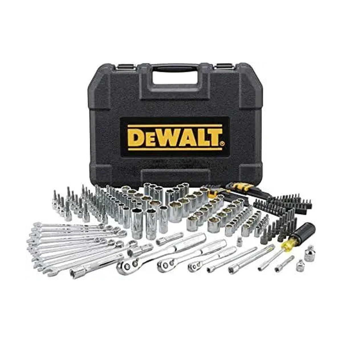 DEWALT DWMT75000-Drive Socket Set For Mechanics, 200-Piece, 1/4" & 3/8" & 1/2" Drive, Mm/SAE