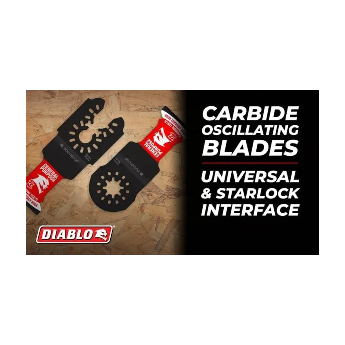DIABLO DOU250JBW - 2-1/2 in. Universal Fit Bi-Metal Oscillating Blade for Clean Wood