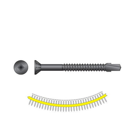 QUIK DRIVE TBP1260S - #12 X 2 3/8" BLACK PHOSPHATE  WOOD TO METAL SCREWS (1,000/BX)