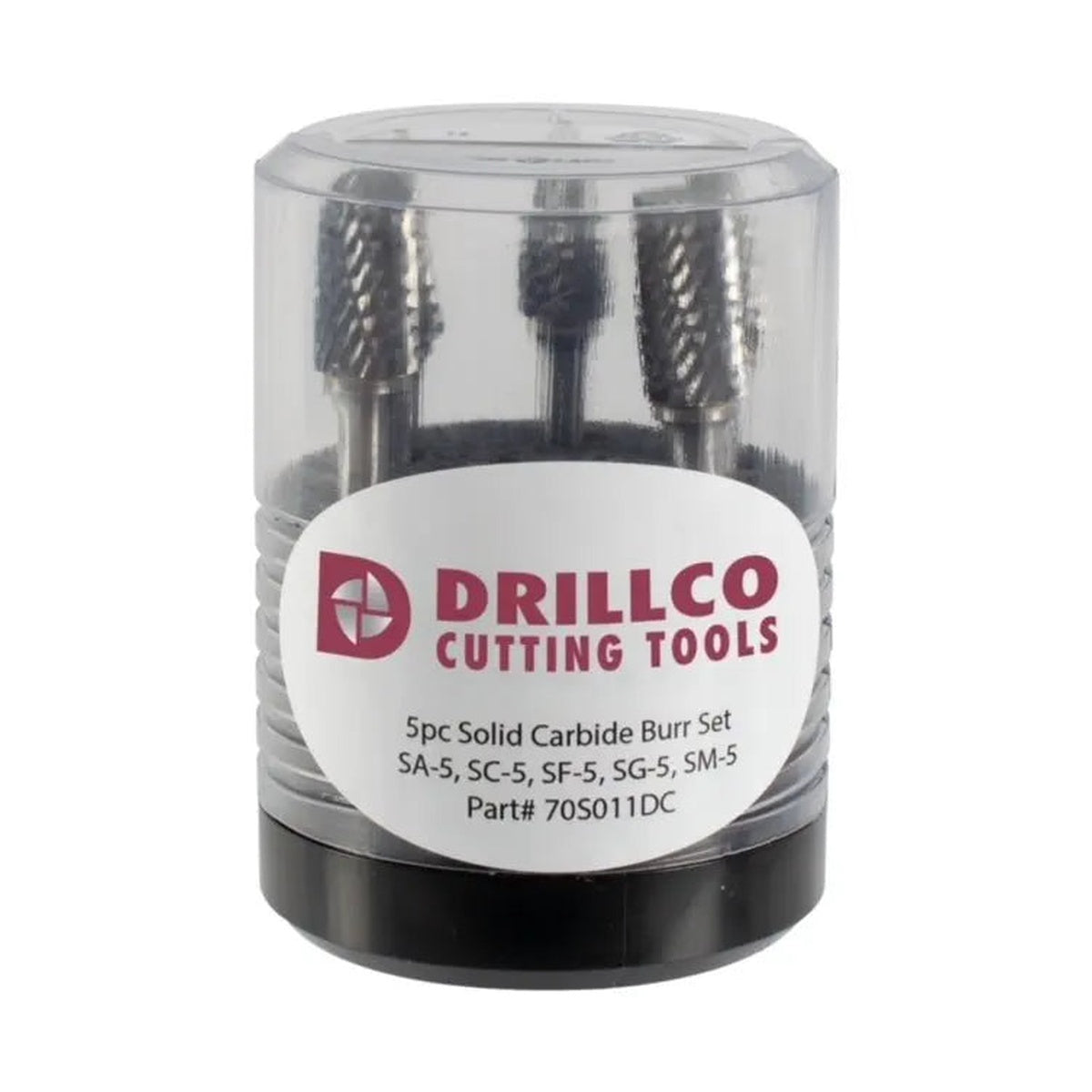 DRILLCO 70S011DC - 5pc Carbide Burr Set (Double Cut)