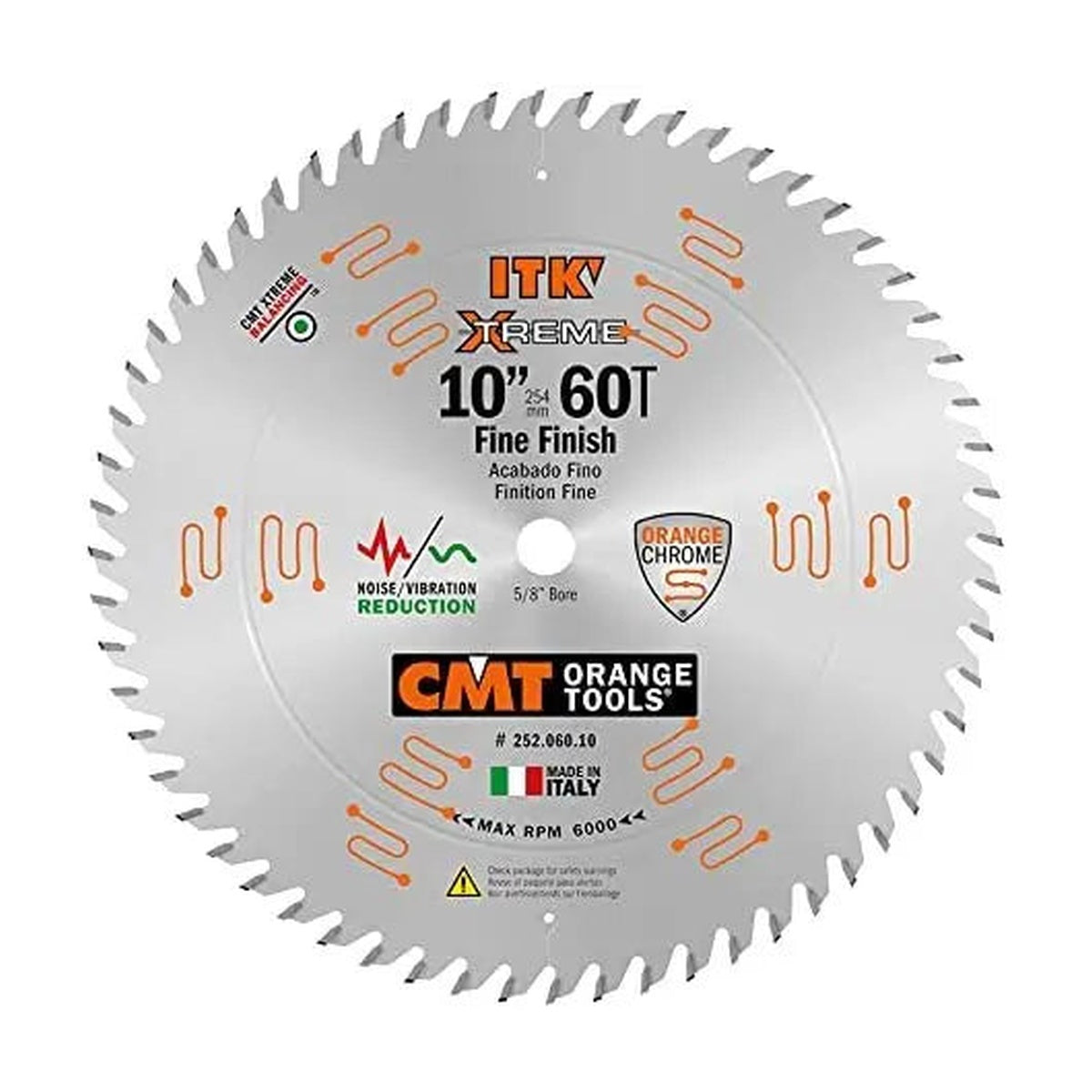 CMT 252.060.10  -  10" 60T ITK XTREME Fine Cut Off Blade