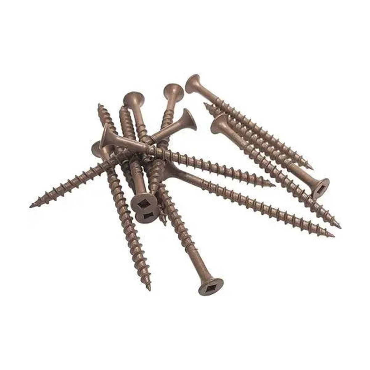 FITSFAST 584964 - DECK SCREWS - #8×3”,PAIL 1500, BROWN