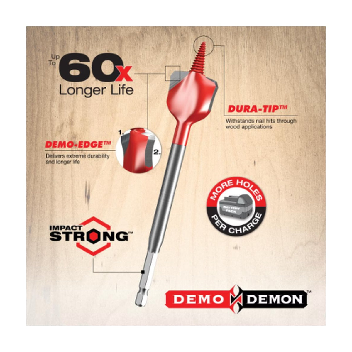 DIABLO DSPD4040  -  7/8" DEMODEMON SPADE BIT