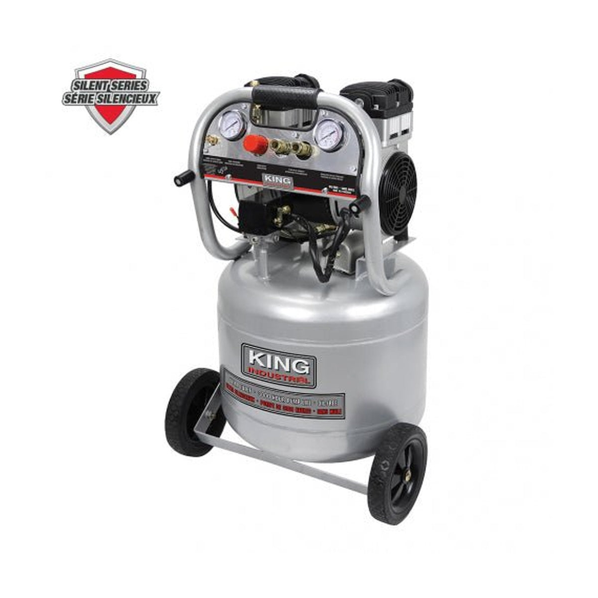KING CANADA KC-10020SQ - 10 GALLON ULTRA-QUIET OIL-FREE AIR COMPRESSOR