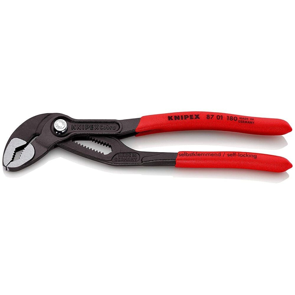 KNIPEX 8751180SBA 7" Cobra QuickSet Water Pump Pliers