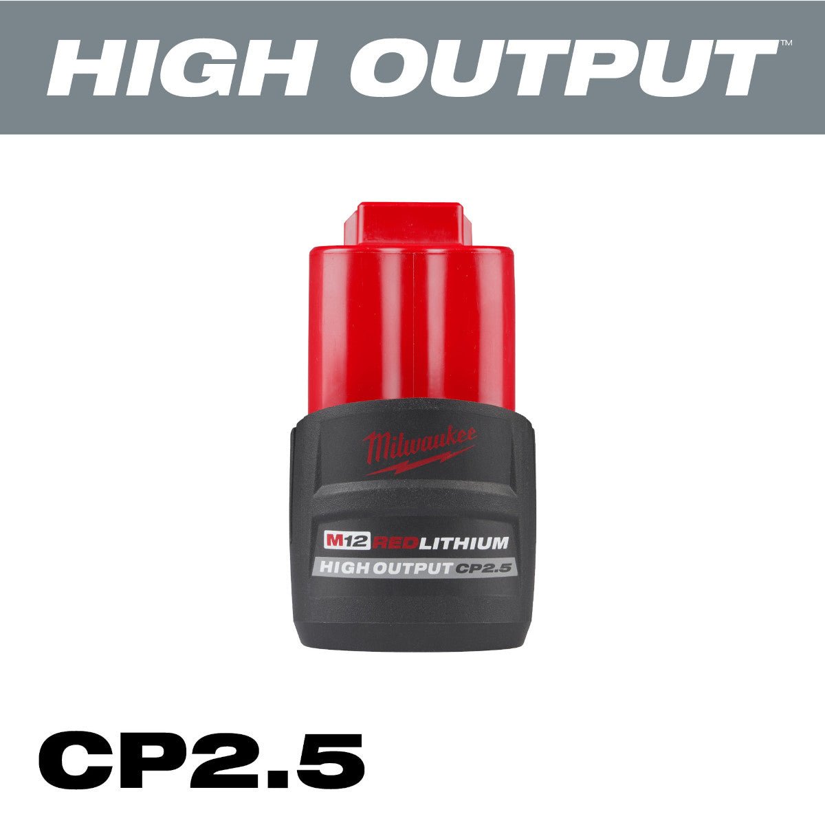 Milwaukee 48-11-2425 M12™ REDLITHIUM™ HIGH OUTPUT™ CP2.5 Battery Pack