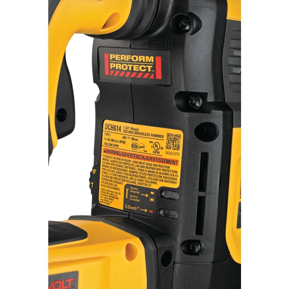 DEWALT DCH614X2-60V Max 1-3/4 In. Brushless Cordless SDS Max Combination Rotary Hammer Kit