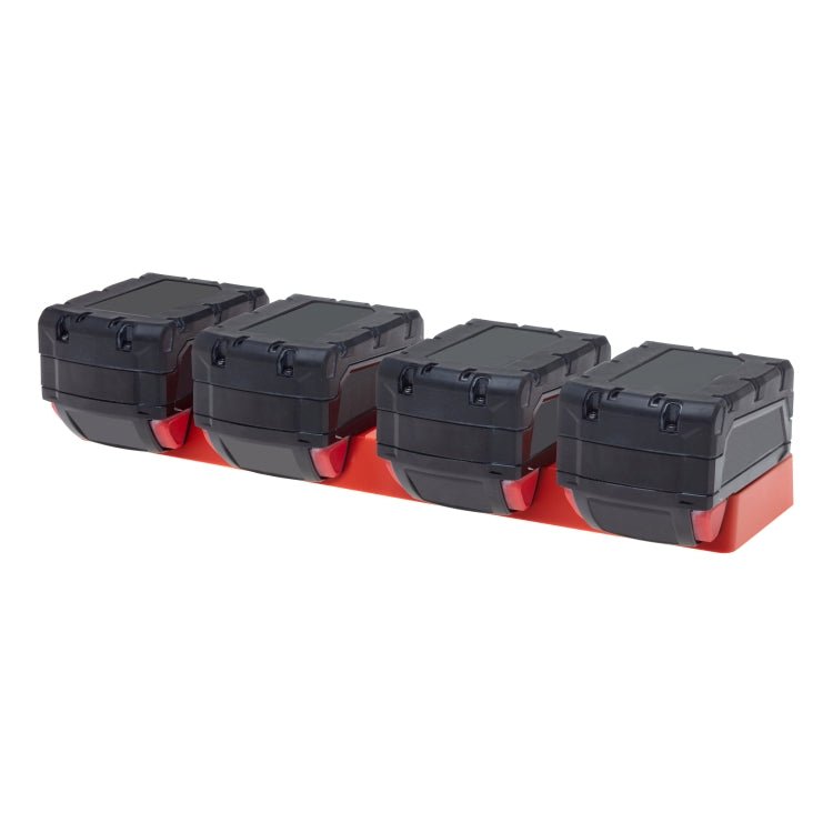 Support de batterie rouge BH-MIL-RED-04 pour batteries Milwaukee 18 V 