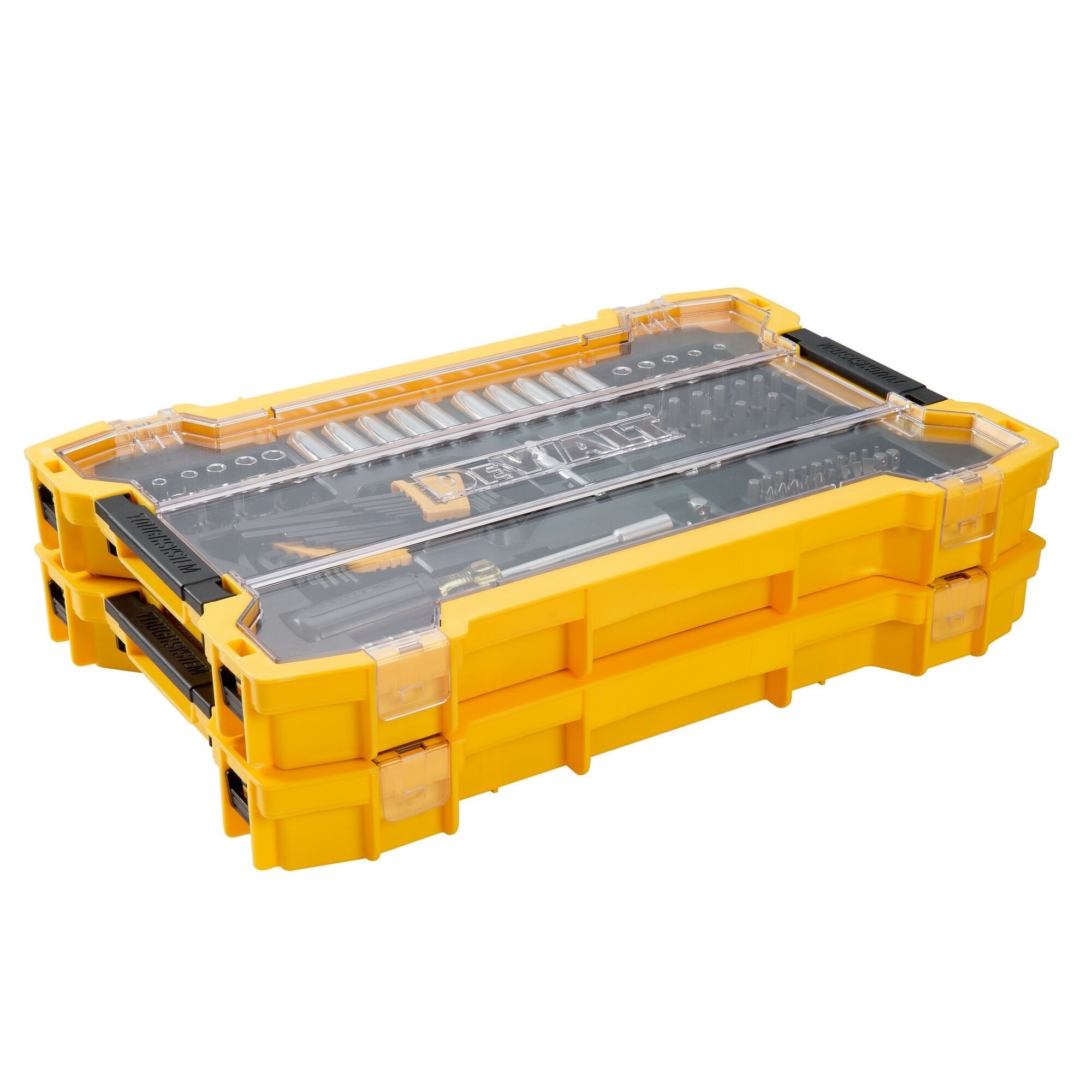 Dewalt  DWMT45403 3/8 in and 1/2 in Mechanic Tool Set With ToughSystem® 2.0 Tray and Lid (85 pc)