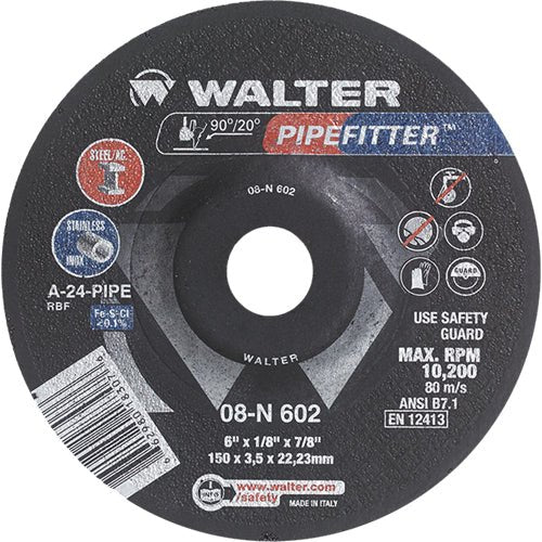 Walter 08N602 - Roue de tuyauteur 6"x1/8" 