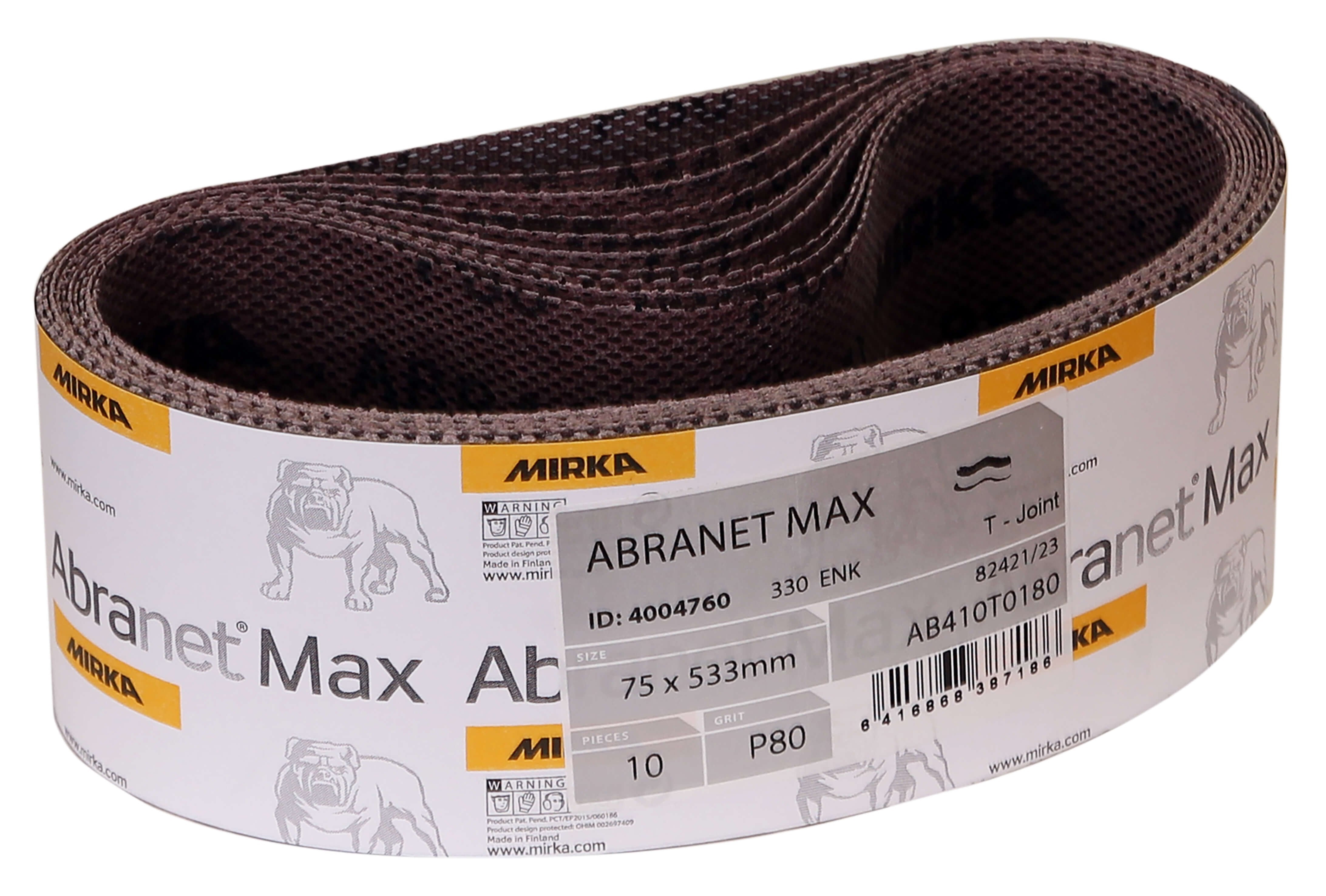 Bande abrasive Mirka Abranet Max 3" x 21" x 100 g