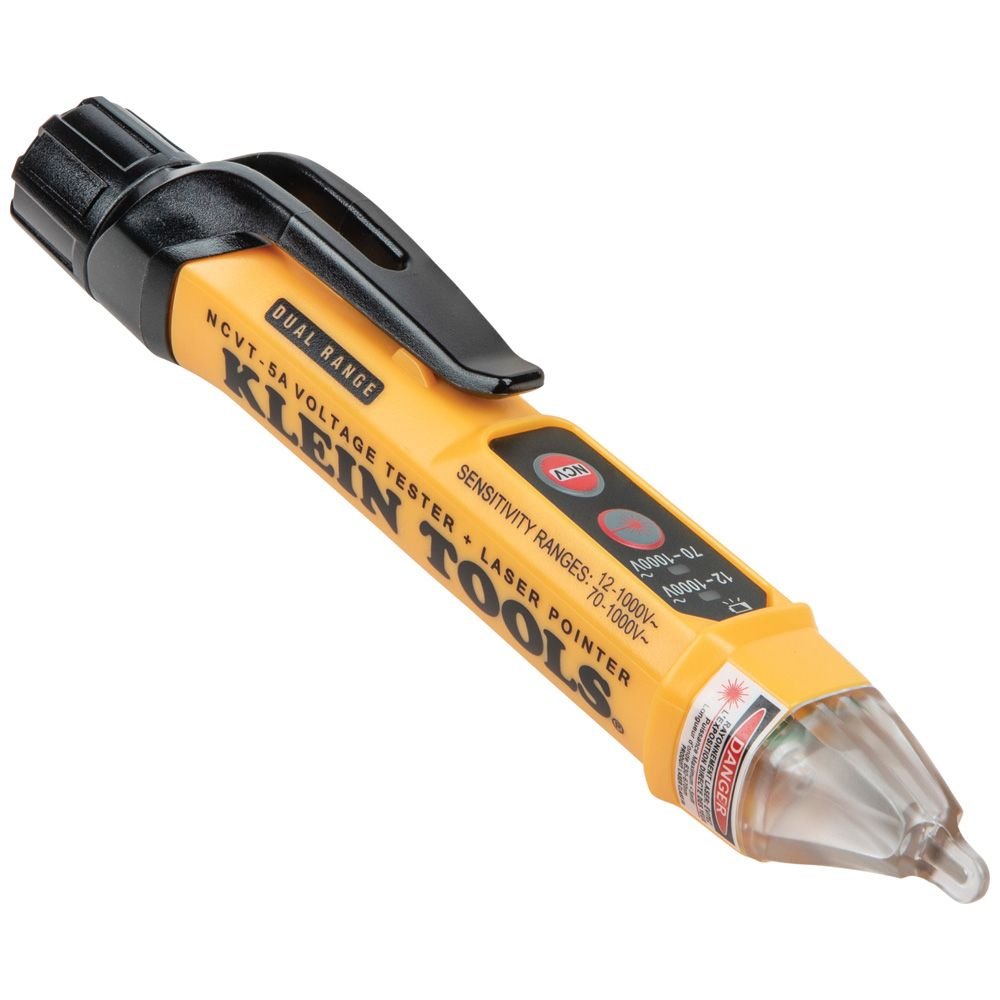 Klein NCVT-5A - Non-Contact Voltage Tester Pen, Dual Range, with Laser Pointer