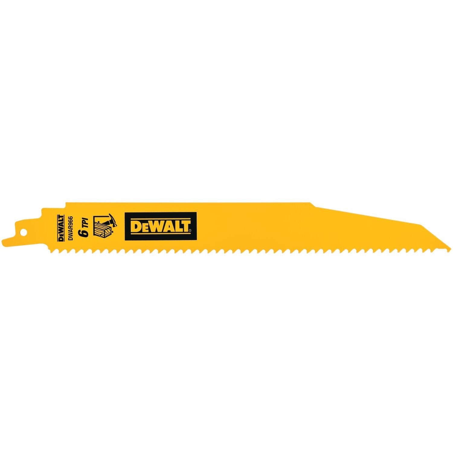 Dewalt DWAR966- 5-Pack Bi-Metal 9-in 6-TPI Wood/Nail Embedded Cutting Reciprocating Saw Blade