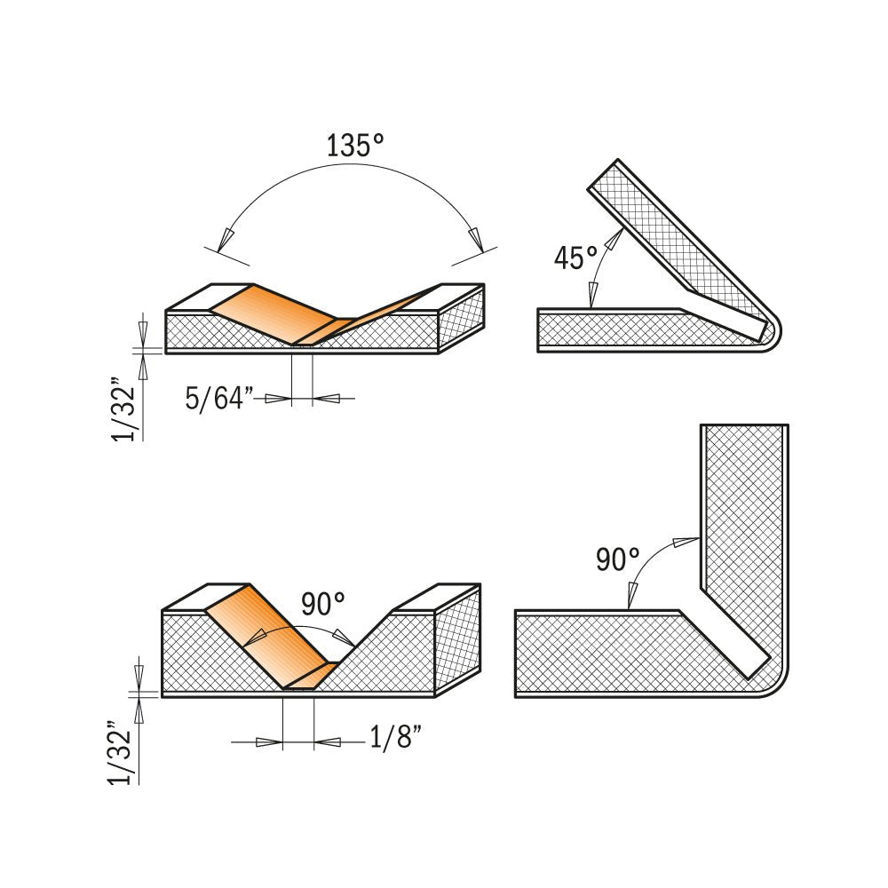 CMT 815.001.11 - V-Grooving Router Bit