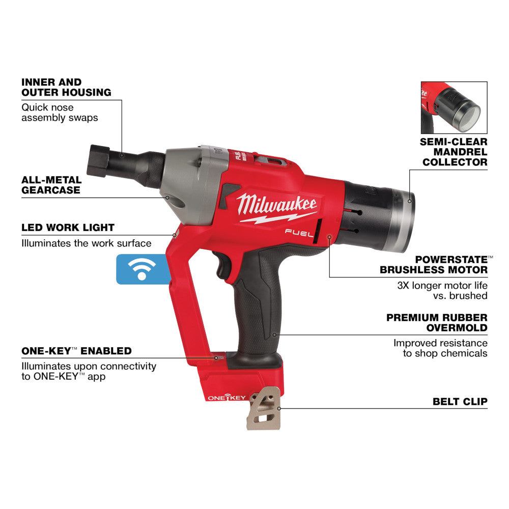 Milwaukee 2661-20 - M18 FUEL™ 1/4" Lockbolt Tool w/ ONE-KEY™