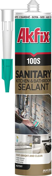 AKFIX 100S - Silicone sanitaire pour cuisine et salle de bain