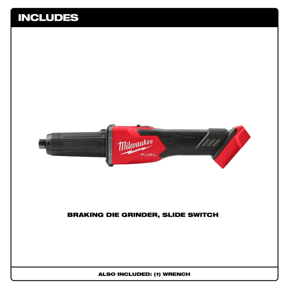 Milwaukee 2939-20  -  M18 FUEL™ Braking Die Grinder, Slide Switch