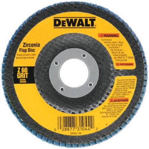 DEWALT DW8306 4-1/2-Inch by 7/8-Inch 36 Grit Zirconia Angle Grinder Flap Disc