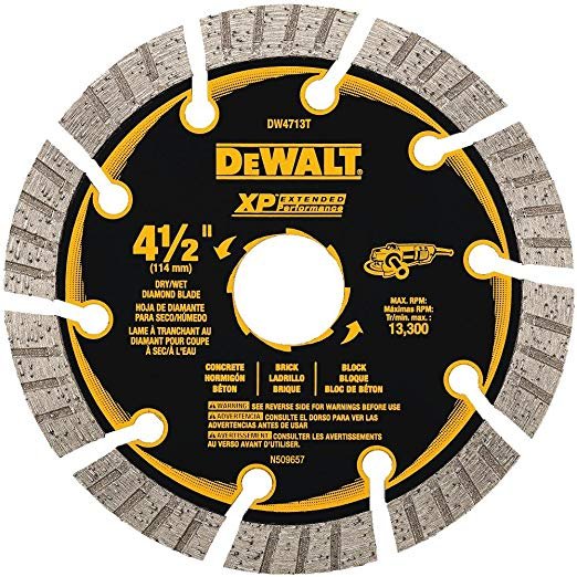 DEWALT DW4713T-4-1/2" Xp Turbo Seg Diamantklinge