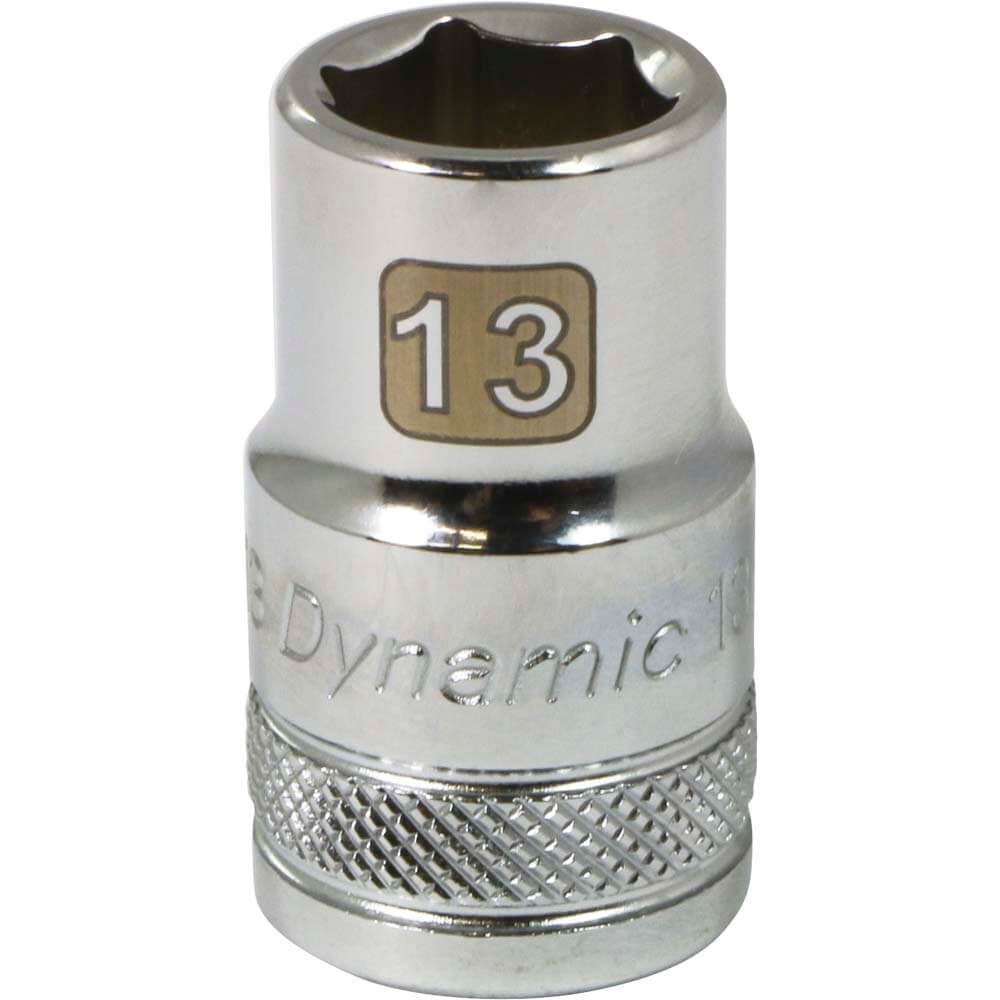 DYNAMIC 1/2" D 6 PT 13MM CHR SKT