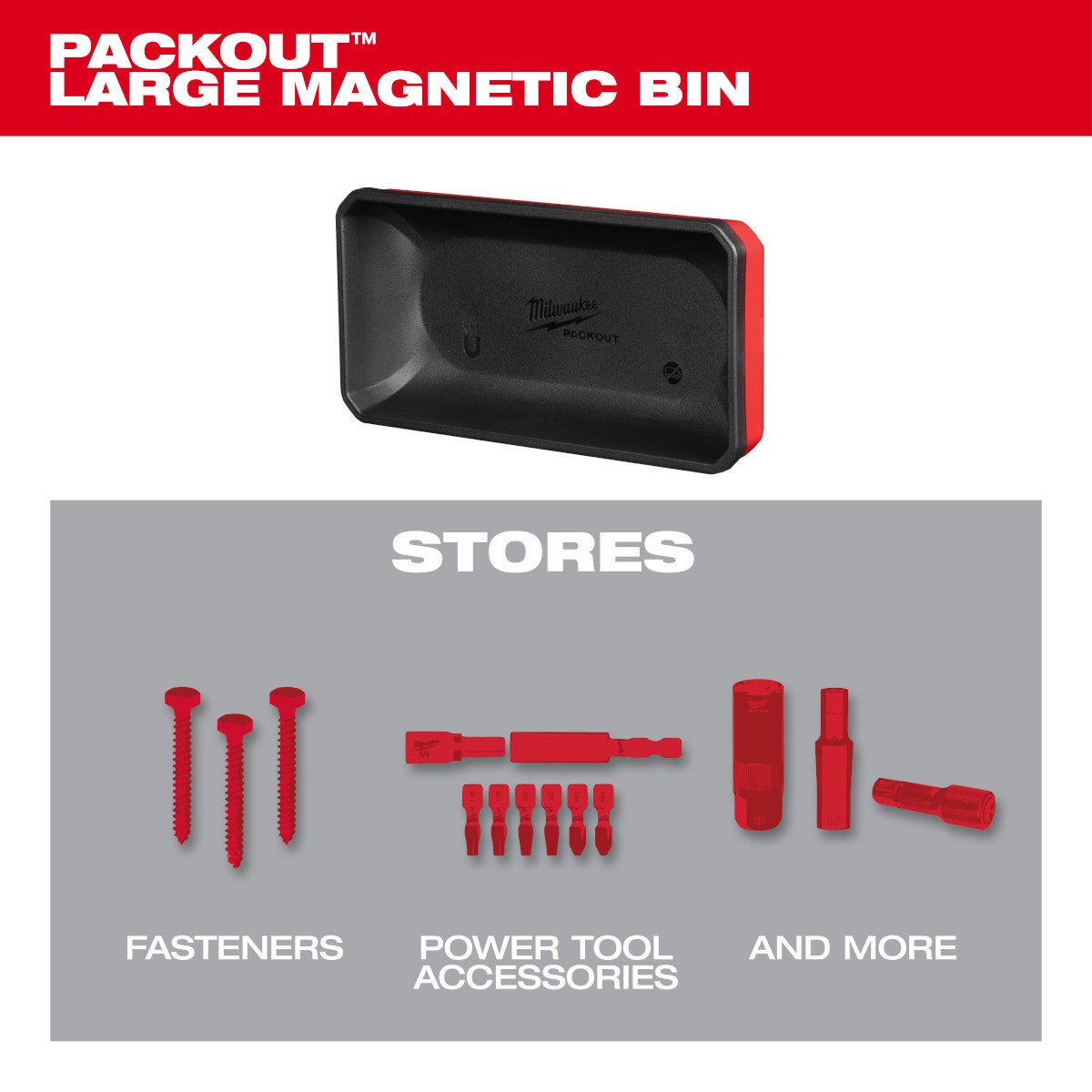 Milwaukee  48-22-8071 - PACKOUT™ Large Magnetic Bin