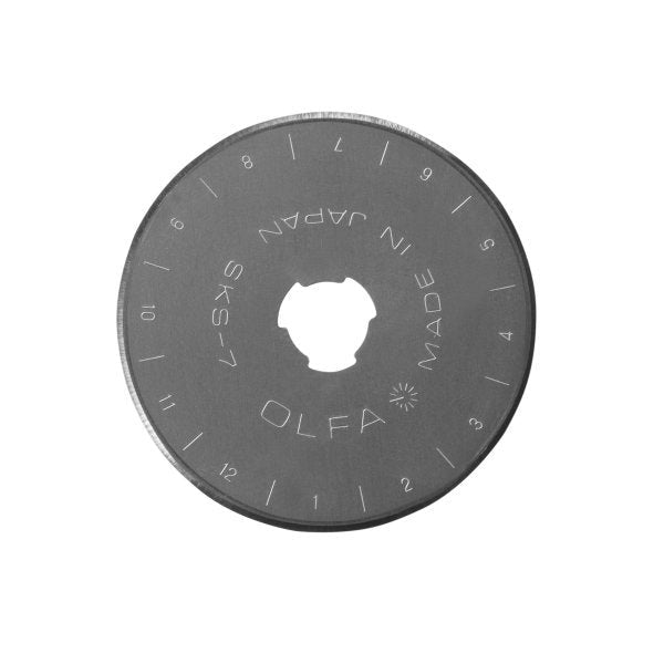 Olfa RB45-2  -  45mm Tungsten Tool Steel Rotary Blade - 2pk