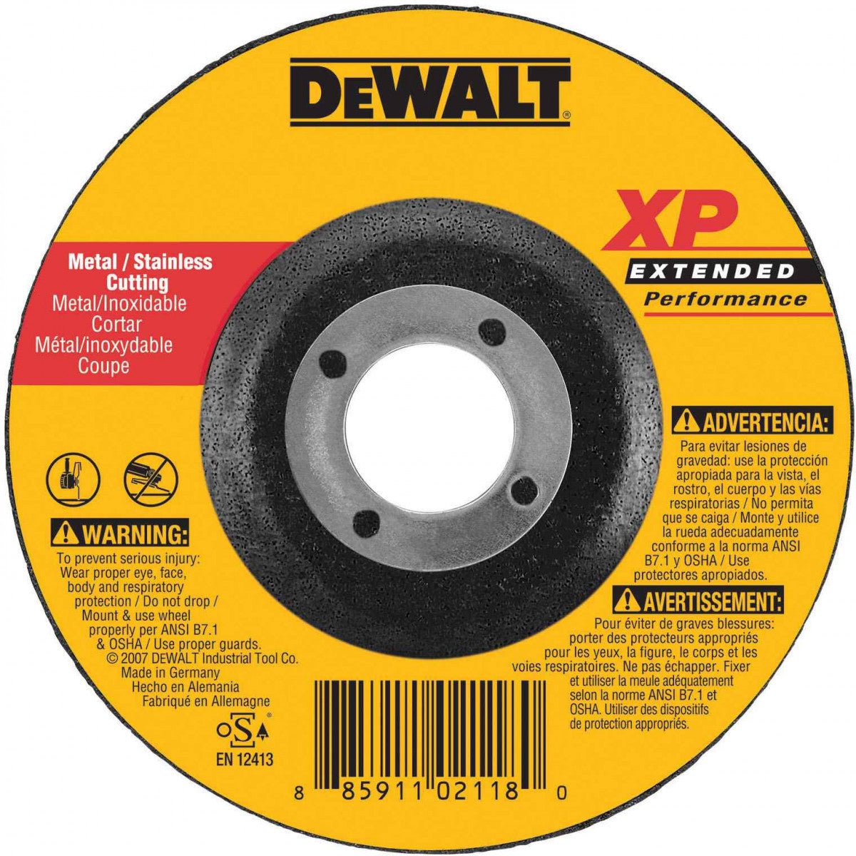 Dewalt DW8859  -  XP METAL CUTTING WHEELS TYPE 27