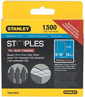 STANLEY  TRA709TC  -  1,500 PC 9/16 IN HEAVY DUTY STAPLES