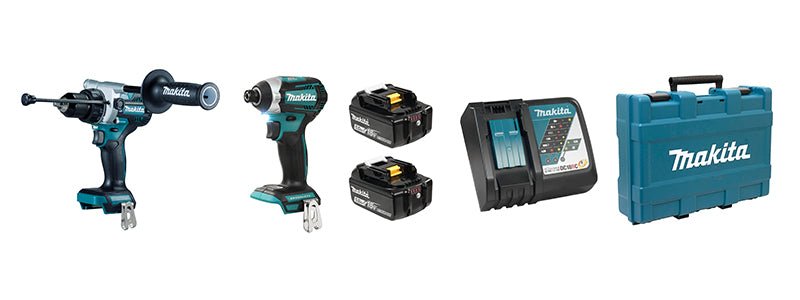 Makita DLX2412T – 18 V (5,0 Ah) LXT BL 2 Werkzeug-Kombi-Set