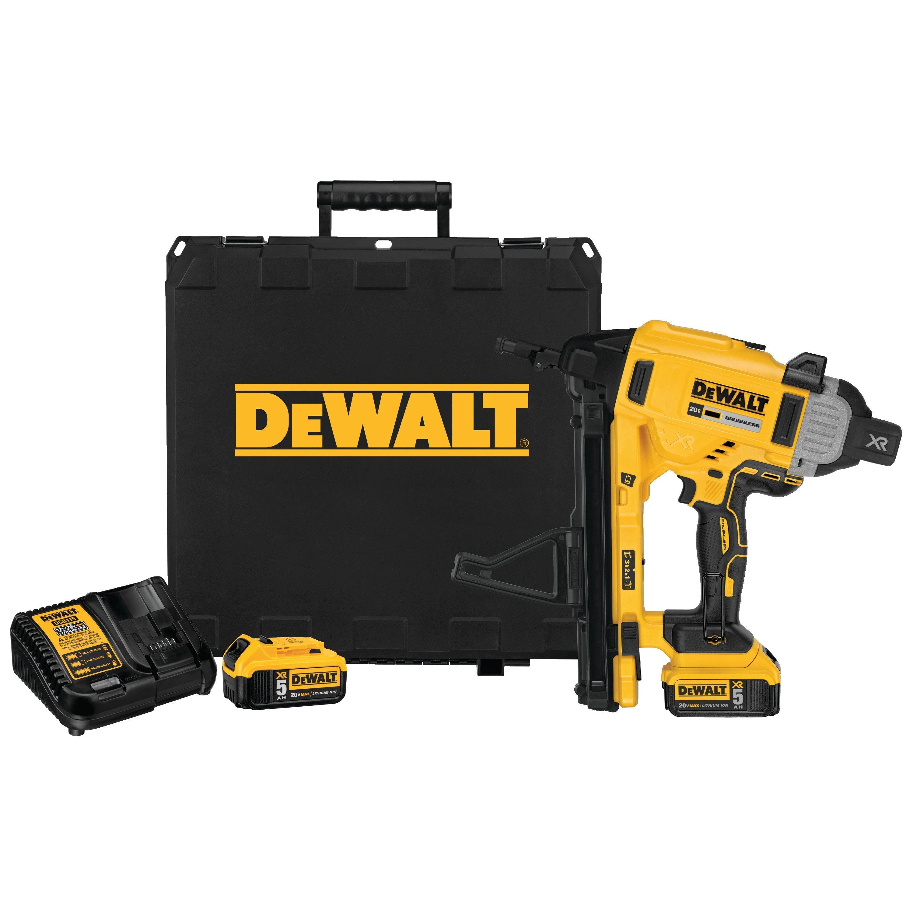 Kit de cloueuse à béton sans fil DEWALT DCN891P2-1" avec chargeur