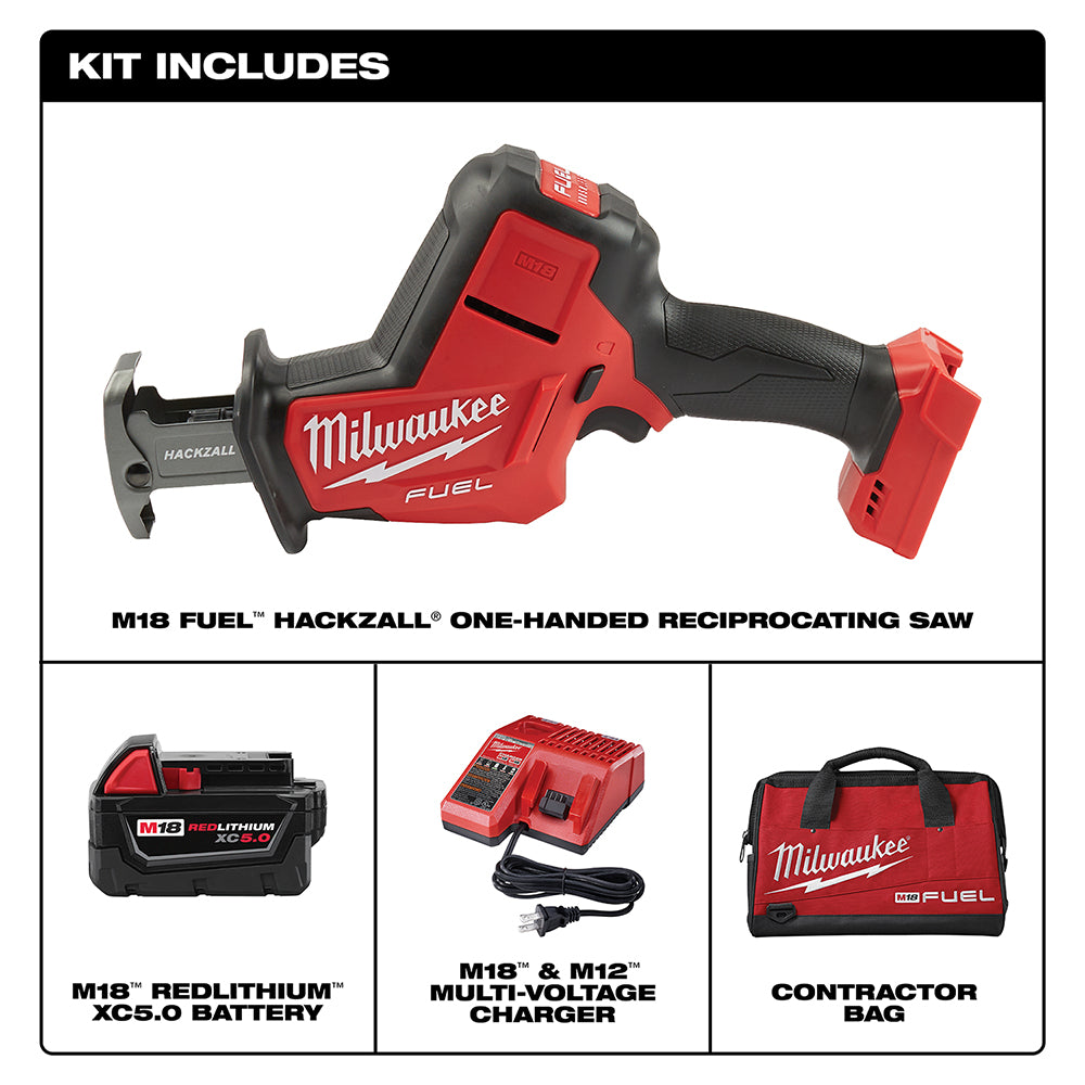 Milwaukee 2719-21 - M18 FUEL Hackzall with 5.0Ah Battery & C