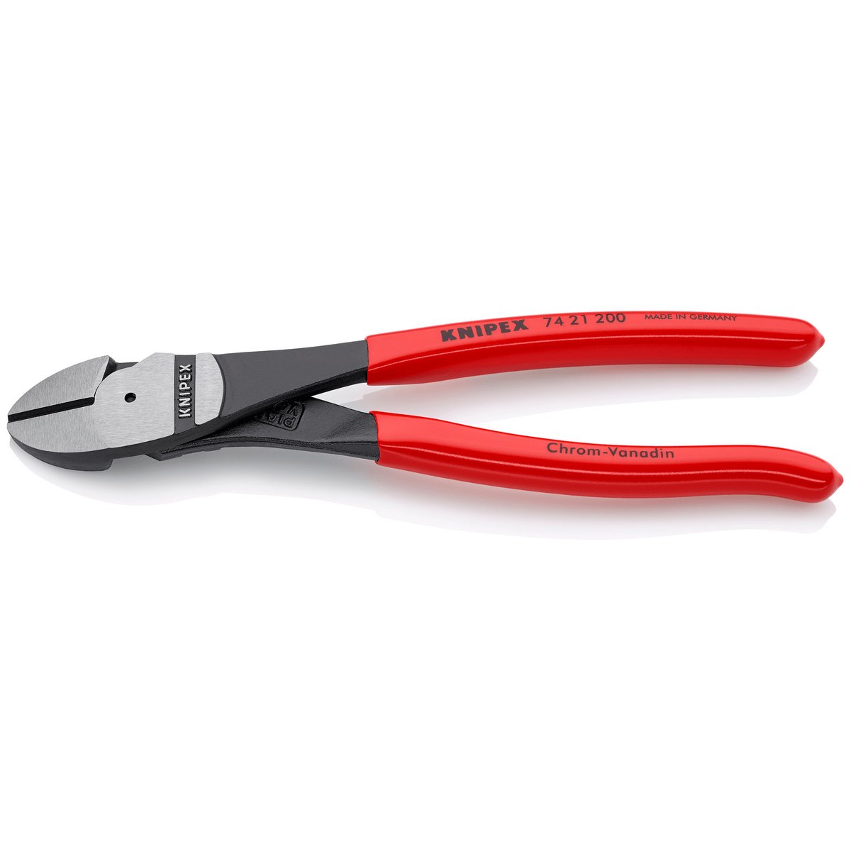 Knipex 7421200 - 8" Seitenschneider mit hoher Hebelwirkung und 12°-Winkel