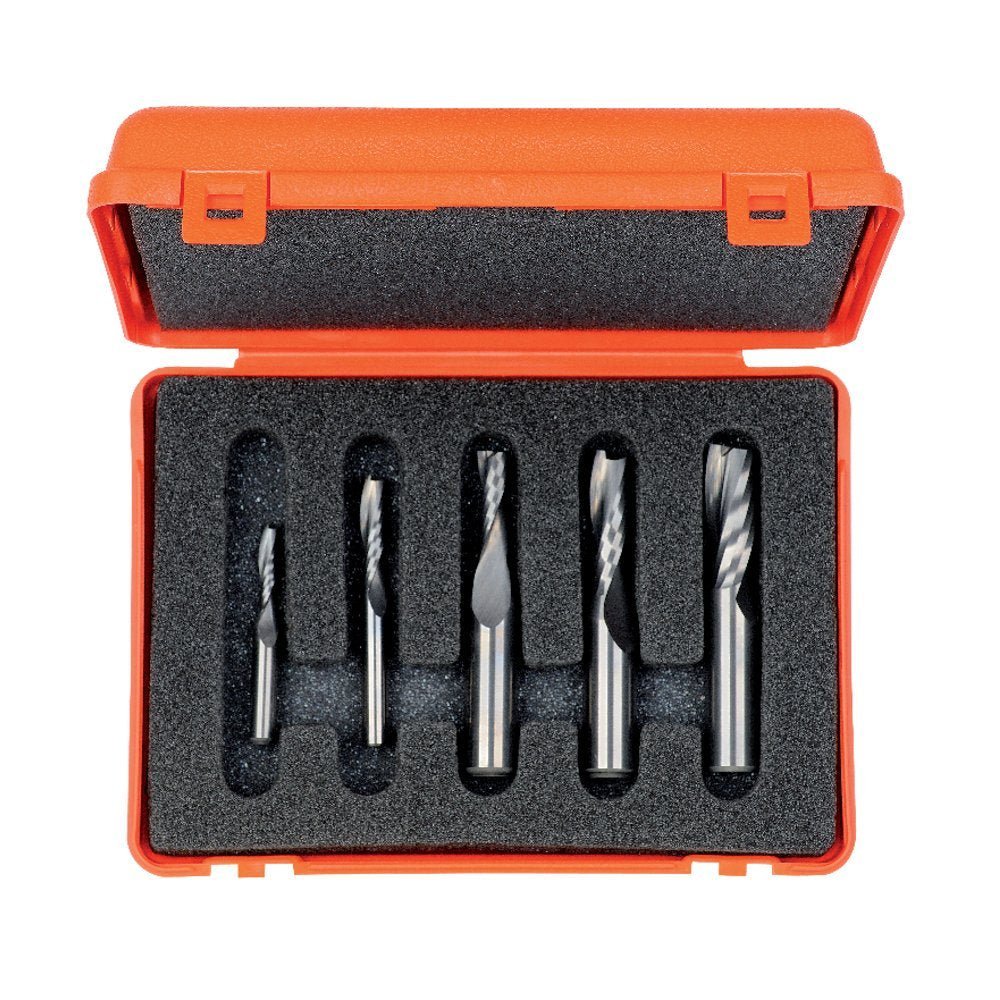 CMT 191.000.02  -  5pc Solid Carbide Spiral Bit Set (Upcut)