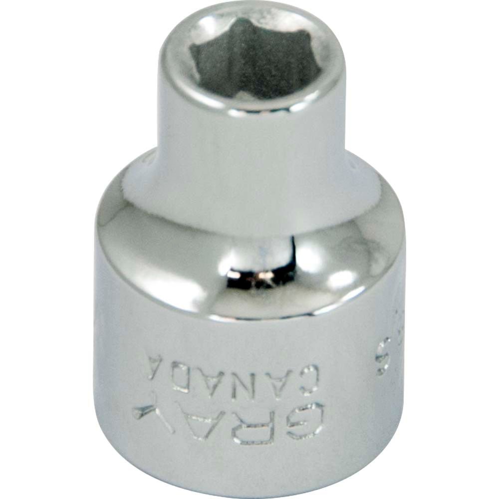 Gray GT-TH8S  -  SOCKET 1/4" X 3/8" DRIVE 6 POINT REGULAR