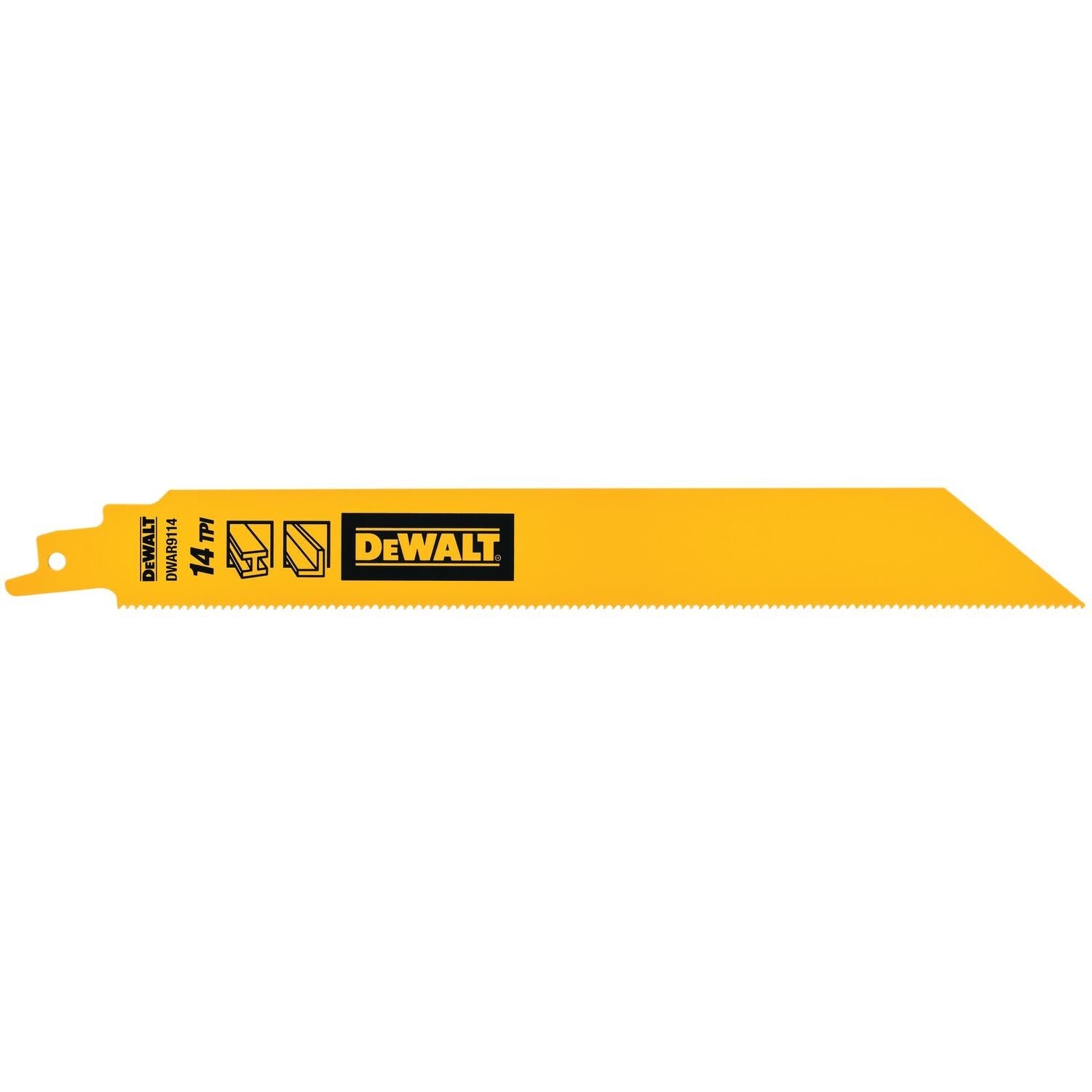 DEWALT DWAR9114 - 5-Pack 9-in 14-TPI Metal Cutting Reciprocating Saw Blade